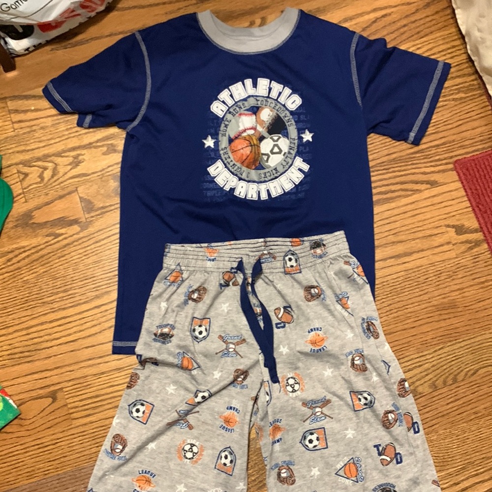 Boys size M sports summer time pajama set